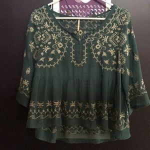 Free people embroidered blouse size S